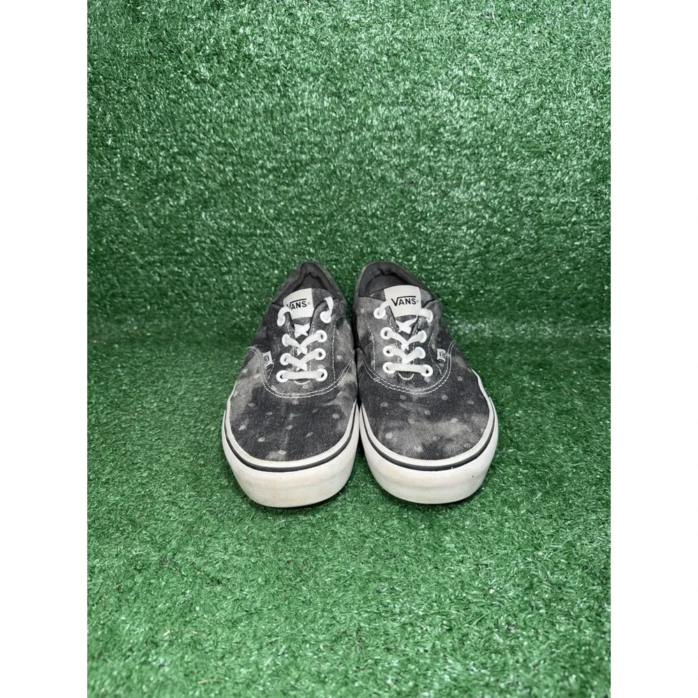 Vans Old Skool Stackform Womens Size 9 Grey Denim Dotted Platform Shoes Sneakers